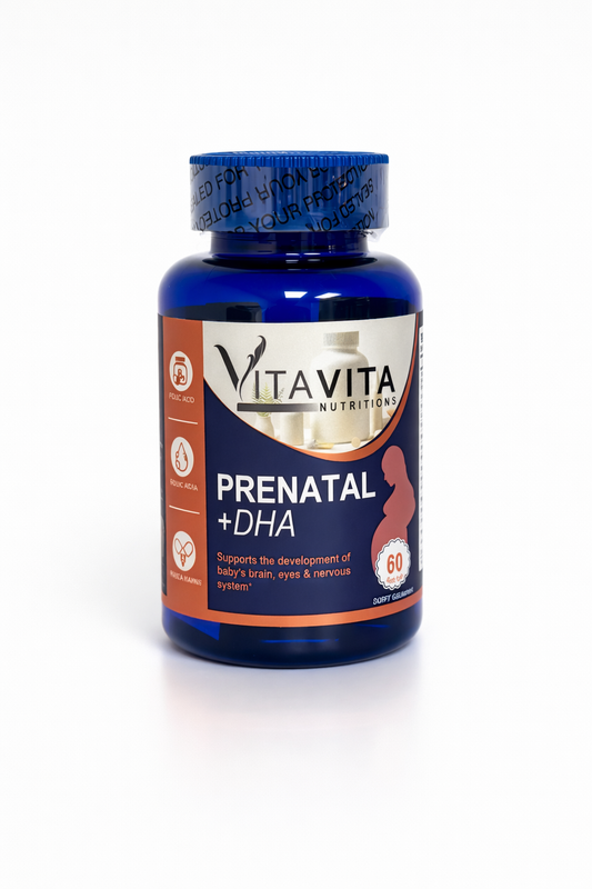 Pre Natal + DHA – Prenatal Multivitamin with Omega Support – Vegan, Gluten Free